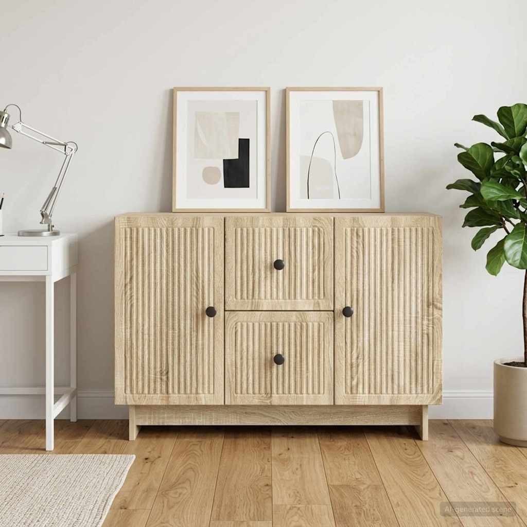 vidaXL Sideboard Sonoma-Eiche 89 x 34,5 x 60 cm Holzwerkstoff