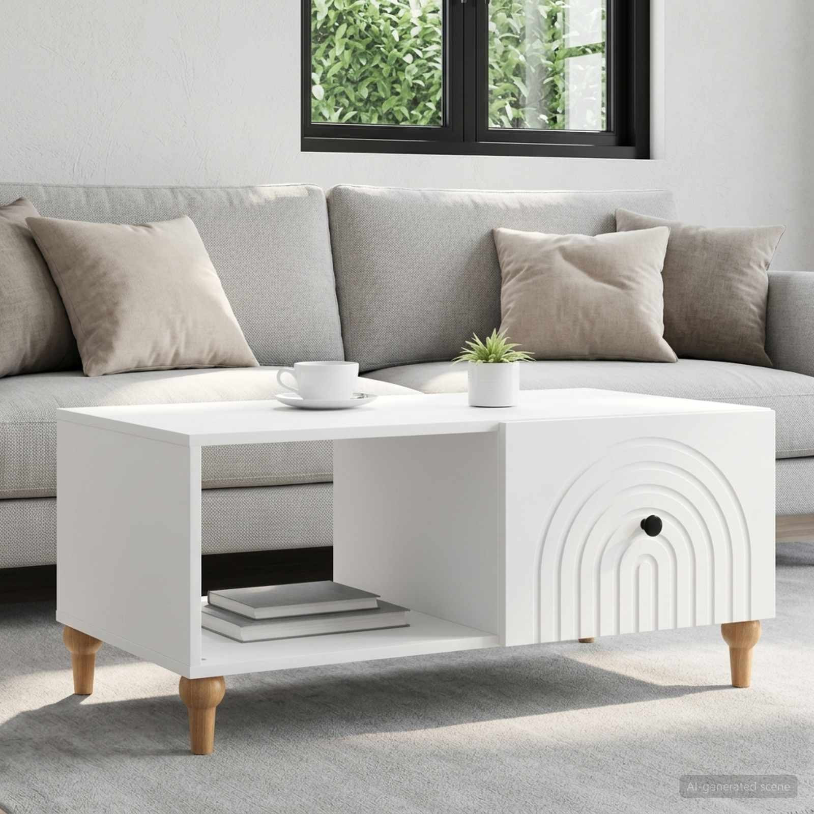 vidaXL Couchtisch Weiß 90 x 50 x 40 cm Holzwerkstoff