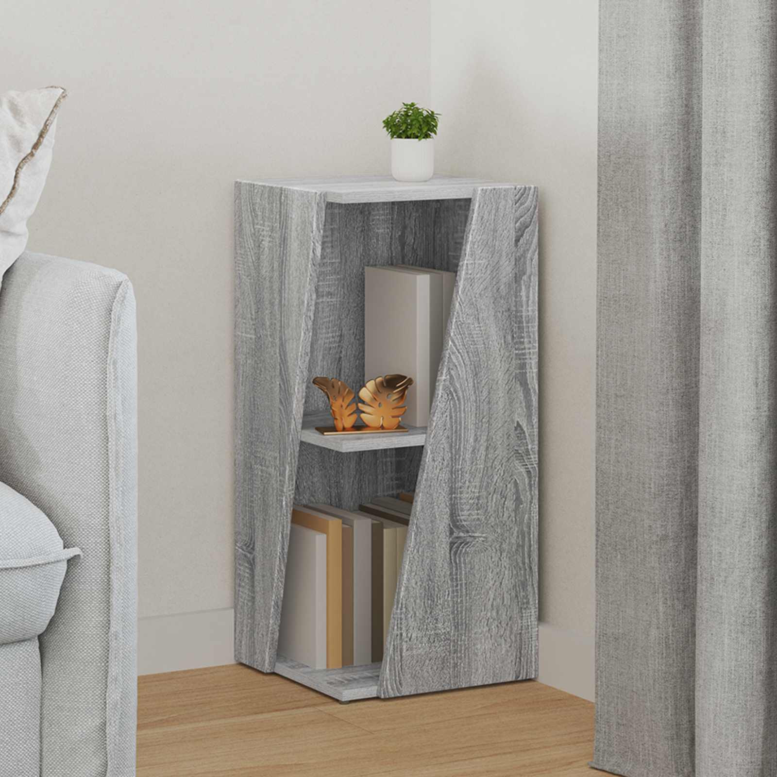 vidaXL Seitenregal Graues Sonoma 33 x 32 x 70,5 cm Holzwerkstoff