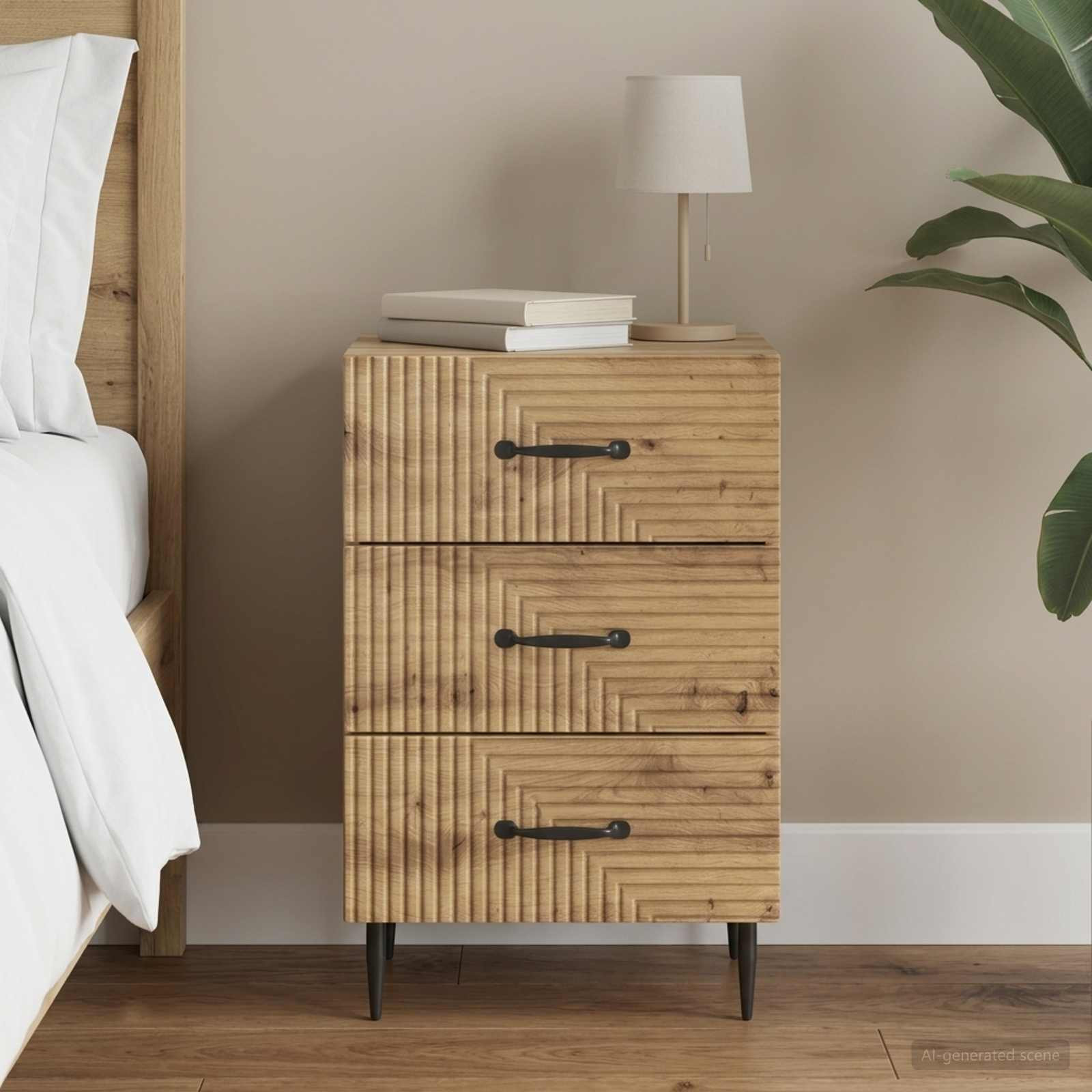 vidaXL Nachttisch Artisan-Eiche 43 x 41 x 66,5 cm Holzwerkstoff