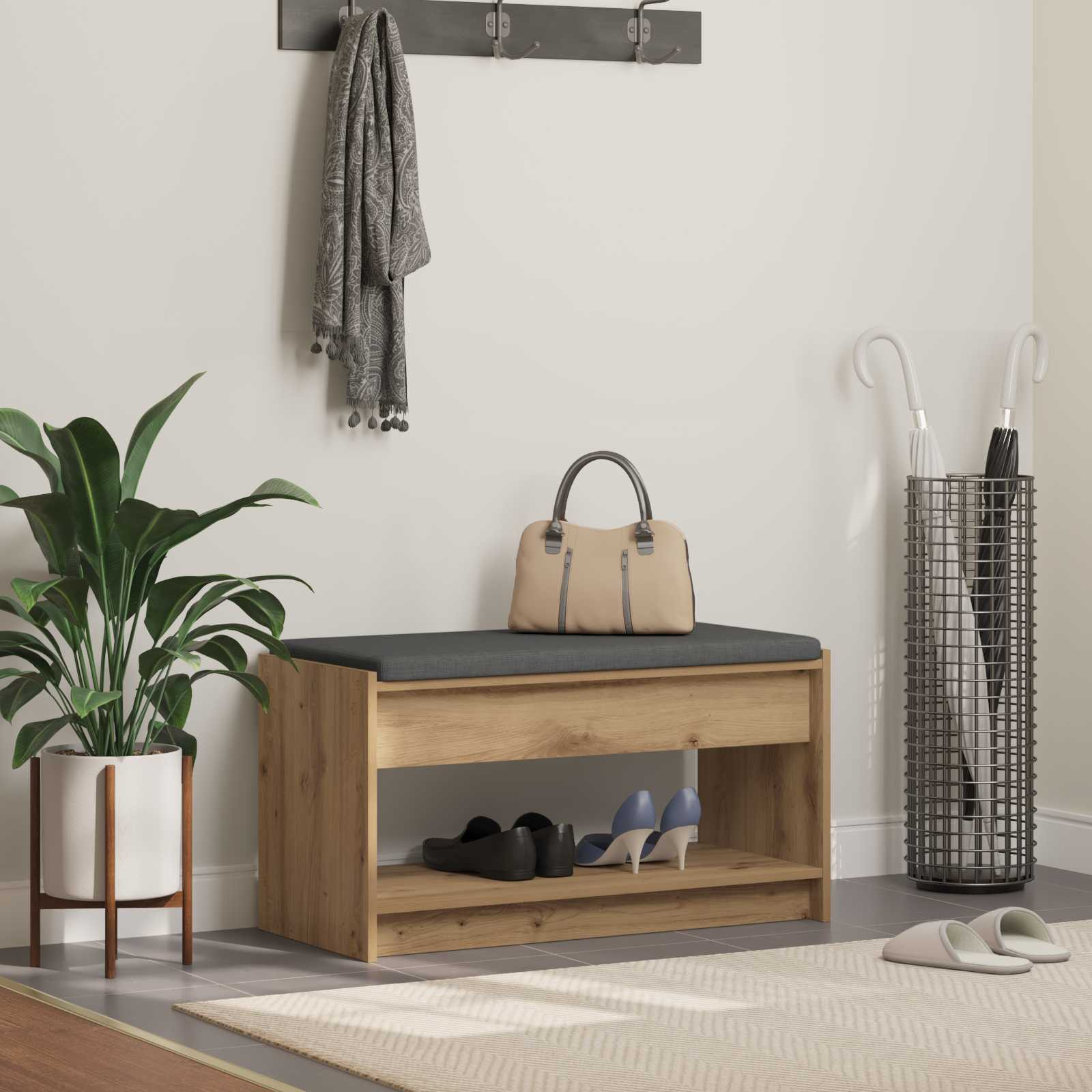 vidaXL Flurbank Artisan-Eiche 83 x 38 x 45 cm