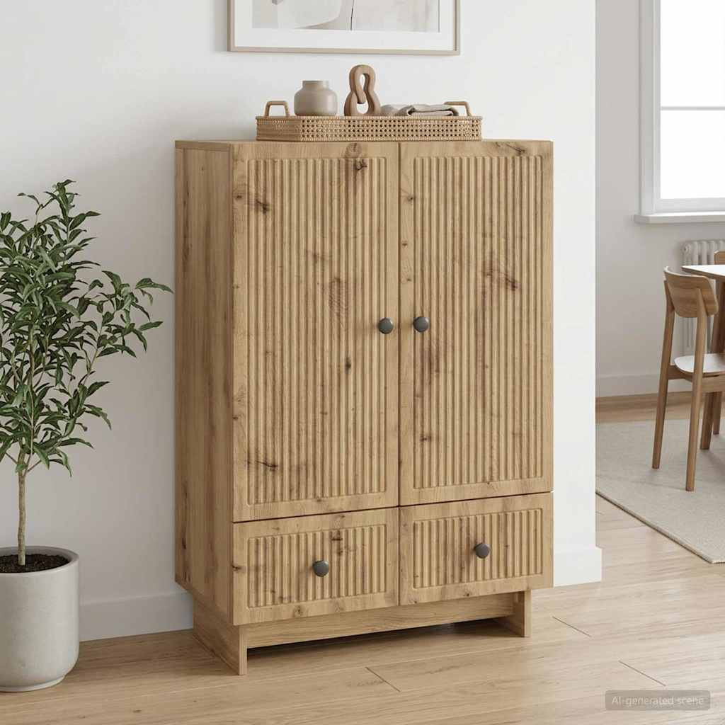 vidaXL Sideboard Artisan-Eiche 66 x 34,5 x 95 cm Holzwerkstoff