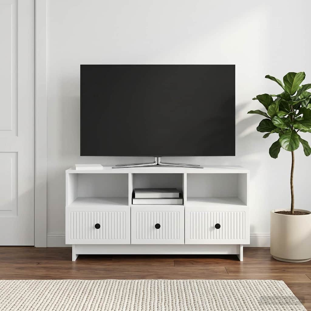 vidaXL TV-Schränk mit Schubladen Weiß 102 x 34,5 x 50 cm Holzwerkstoff
