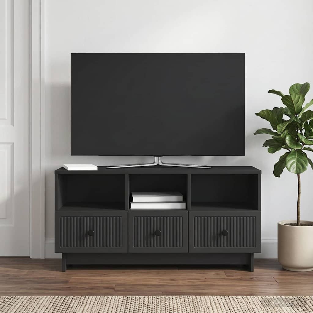 vidaXL TV-Schränk Schwarz 102 x 34,5 x 50 cm Holzwerkstoff