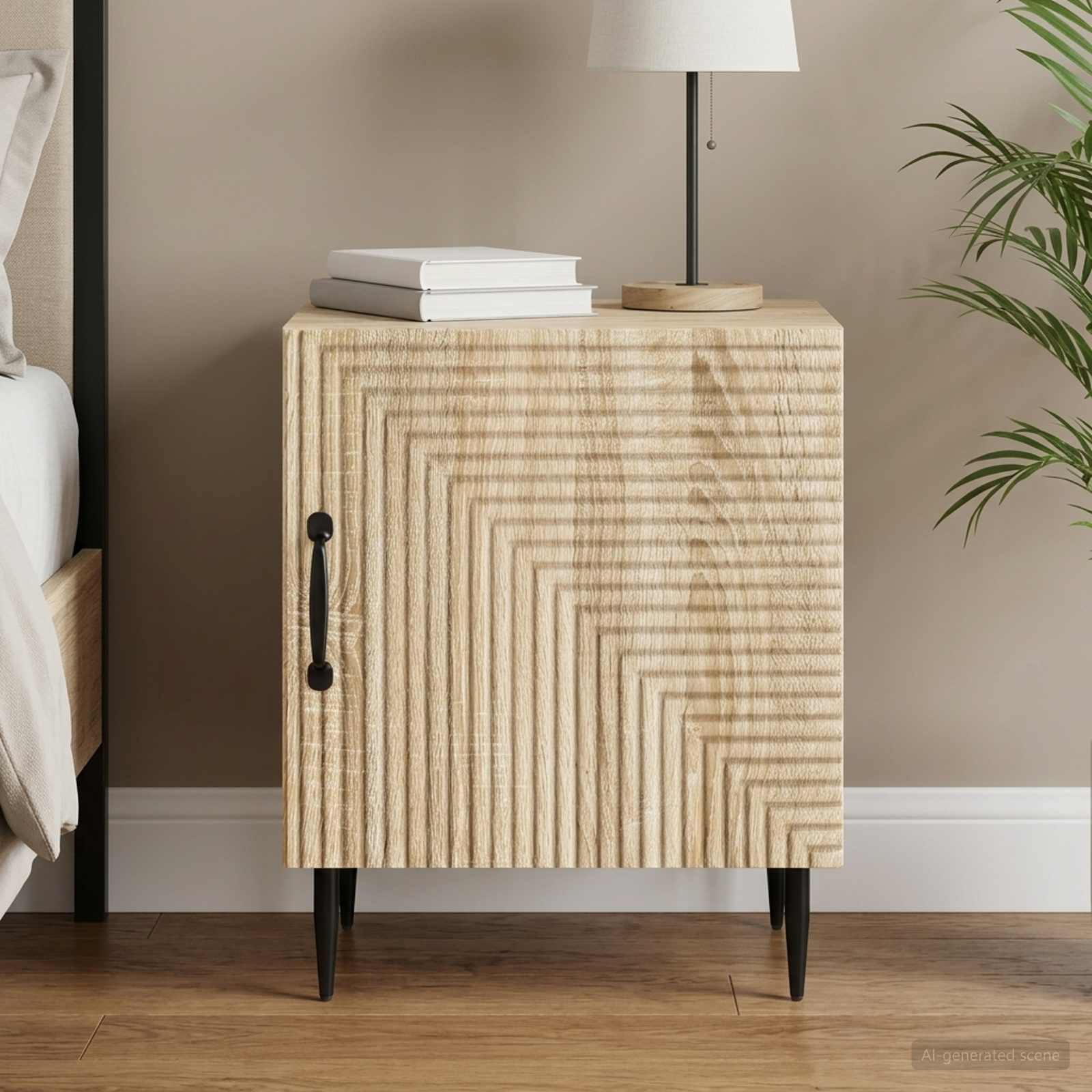 vidaXL Nachttisch Sonoma-Eiche 43 x 34,5 x 50 cm Holzwerkstoff