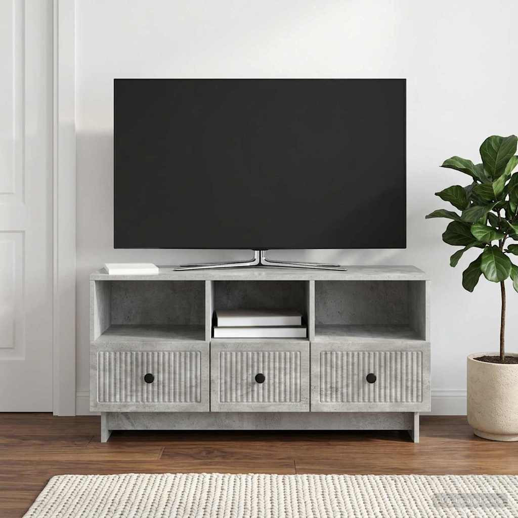 vidaXL TV-Schränk Betongrau 102 x 34,5 x 50 cm Holzwerkstoff