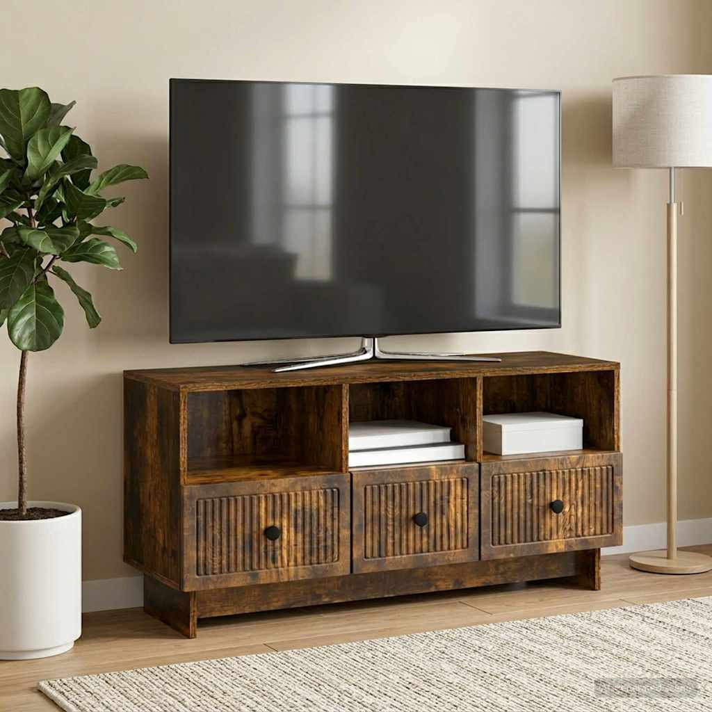 vidaXL TV-Schränk Geräucherte Eiche 102 x 34,5 x 50 cm Holzwerkstoff