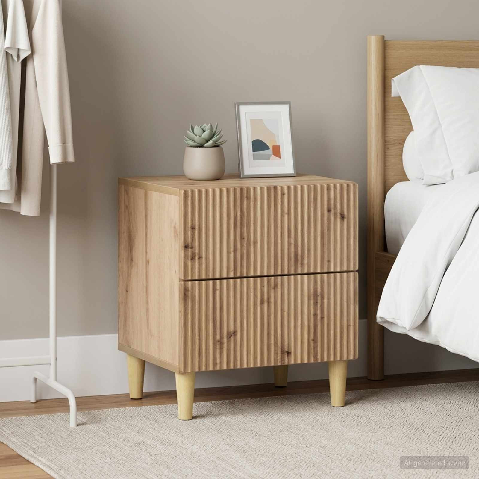 vidaXL Nachttisch 2 Stk. Artisan-Eiche 43 x 34,5 x 48 cm Holzwerkstoff