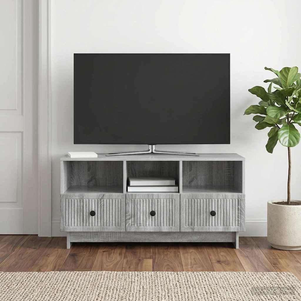 vidaXL TV-Schränk Graues Sonoma 102 x 34,5 x 50 cm Holzwerkstoff