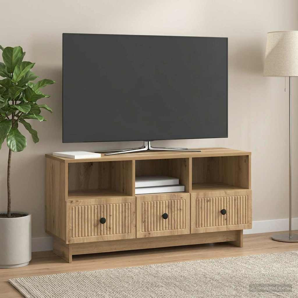 vidaXL TV-Schränk 102 x 34,5 x 50 cm Artisan-Eiche Holzwerkstoff
