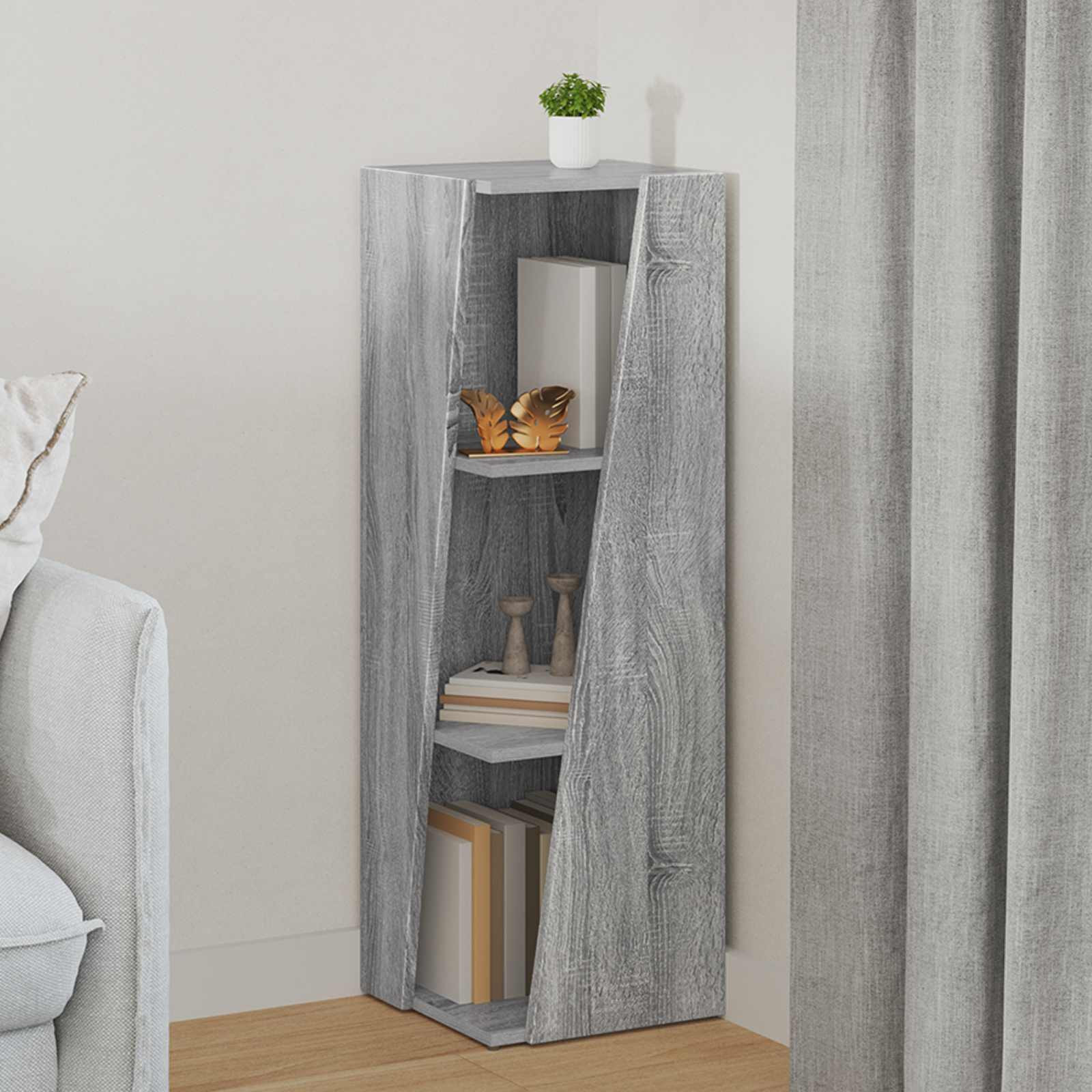 vidaXL Seitenregal Graues Sonoma 33 x 32 x 100,5 cm Holzwerkstoff