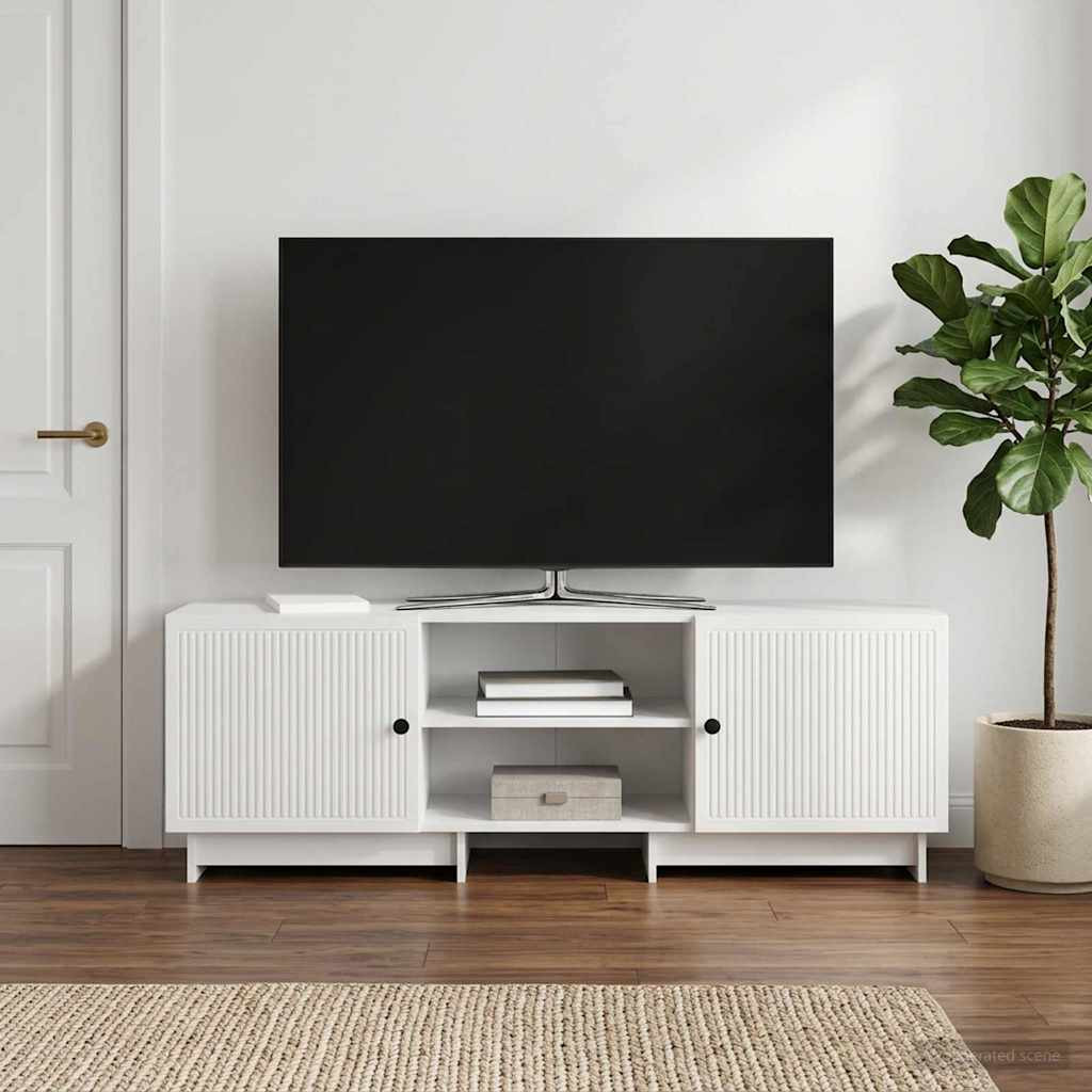 vidaXL TV-Schränk Hochglanz Weiß 150 x 31 x 50 cm Holzwerkstoff