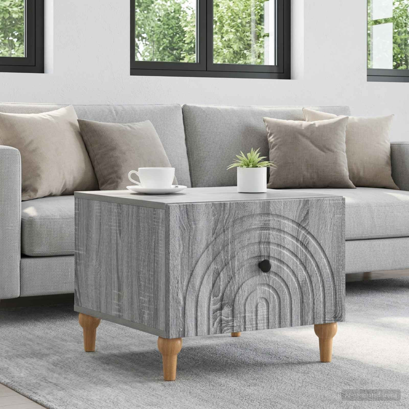 vidaXL Couchtisch Graues Sonoma 49 x 50 x 40 cm Holzwerkstoff