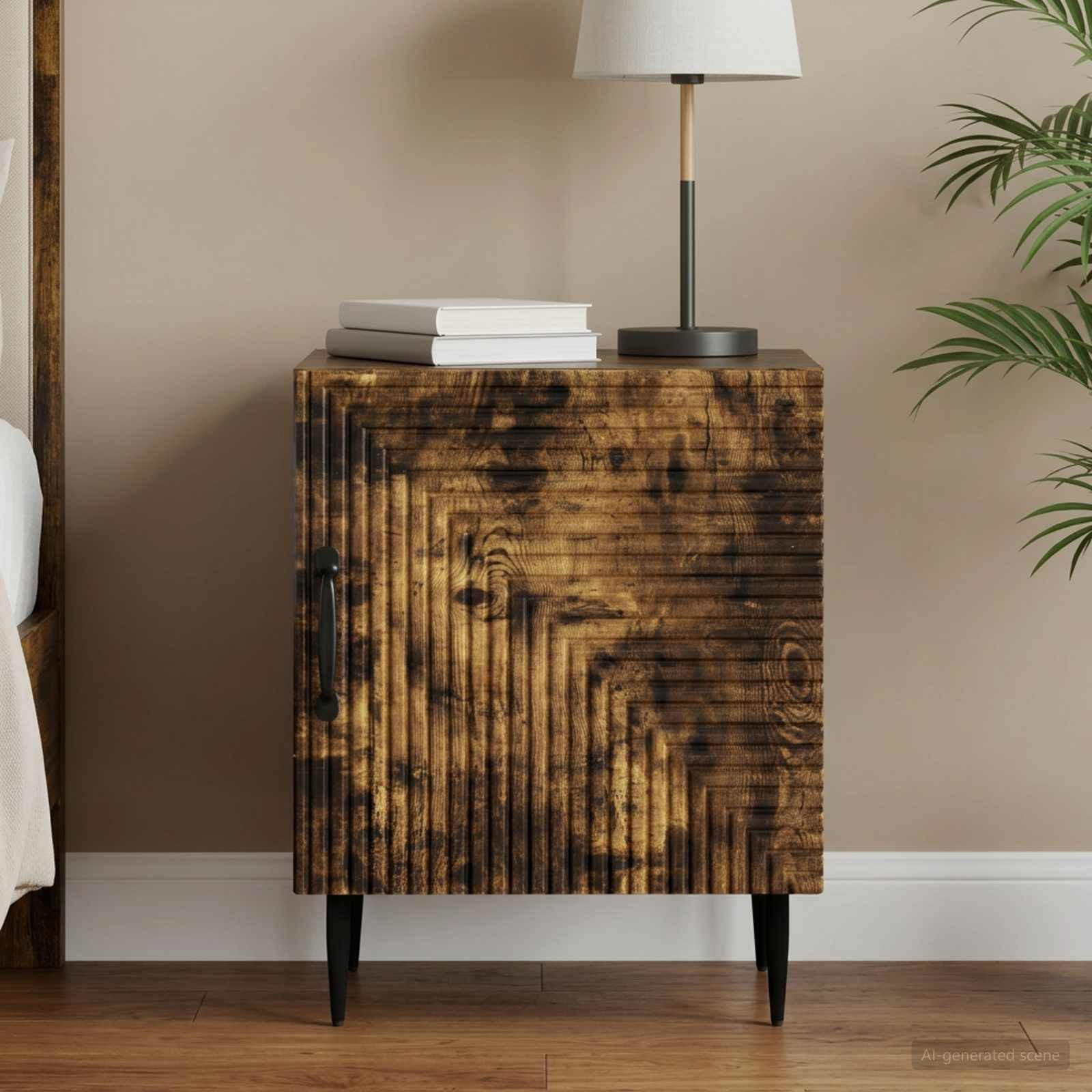 vidaXL Nachttisch Geräucherte Eiche 43 x 34,5 x 50 cm Holzwerkstoff