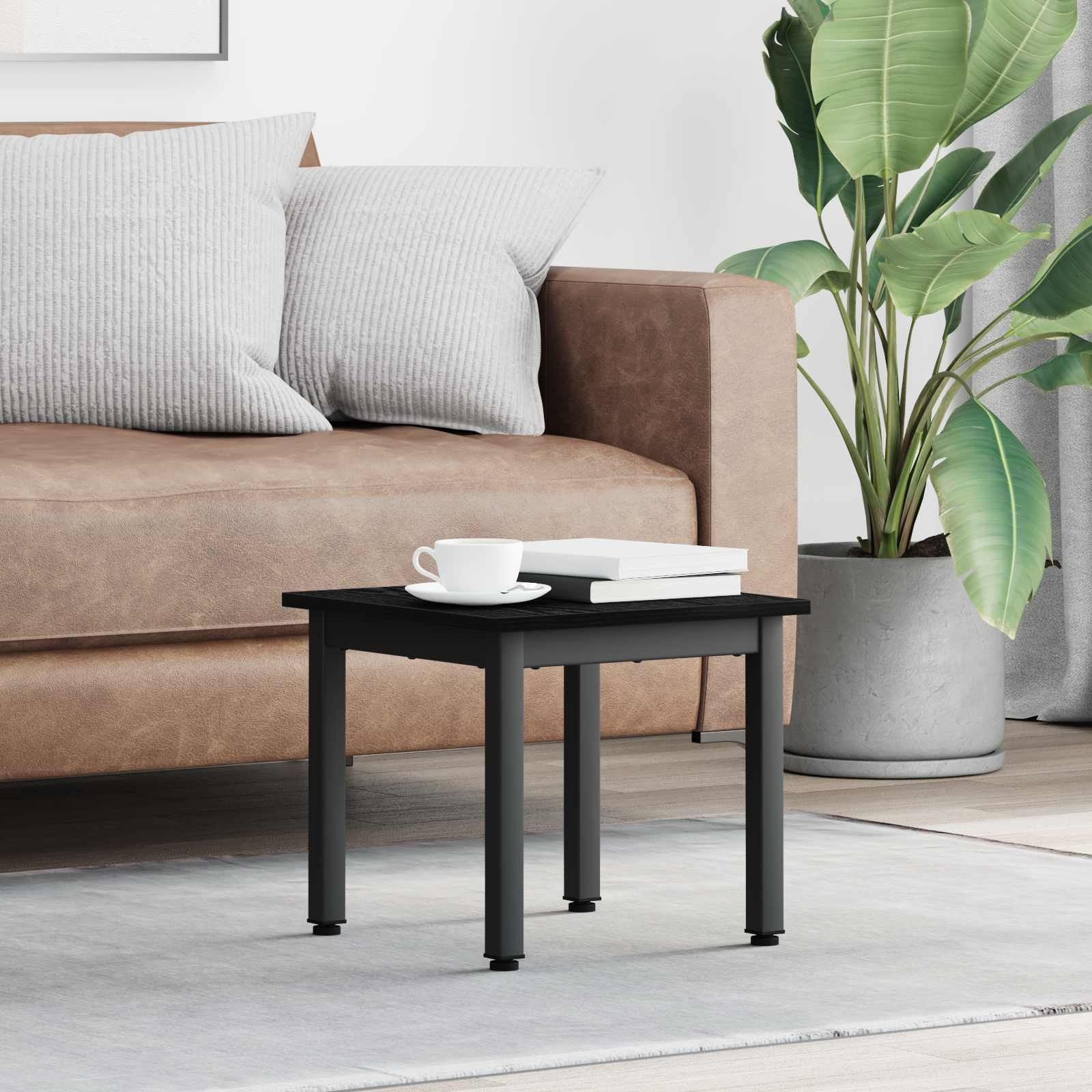 vidaXL Couchtisch Schwarz Eichen-Optik 40 x 40 x 36 cm Holzwerkstoff