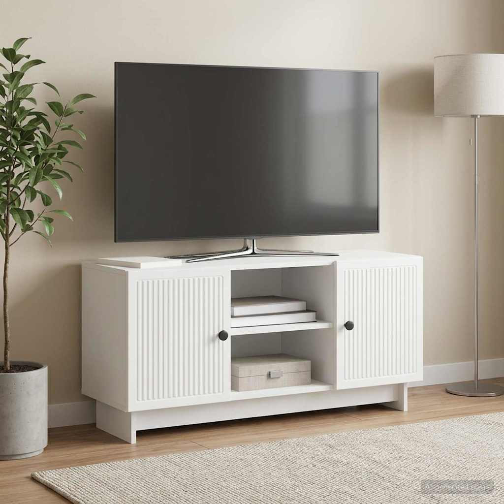 vidaXL TV-Schränk 102 x 34,5 x 50 cm Weiß Holzwerkstoff