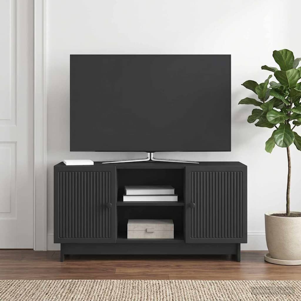 vidaXL TV-Schränk 102 x 34,5 x 50 cm Schwarz Holzwerkstoff