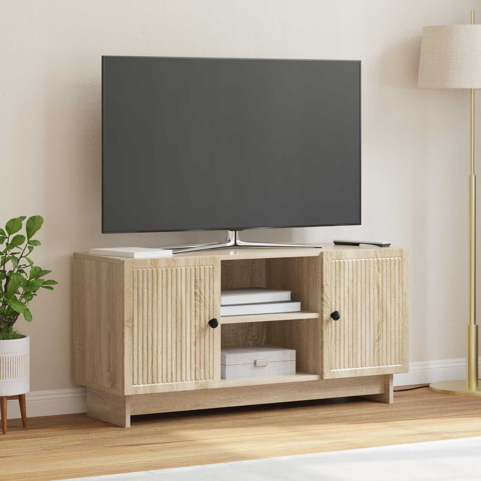 vidaXL TV-Schränk 102 x 34,5 x 50 cm Sonoma-Eiche Holzwerkstoff