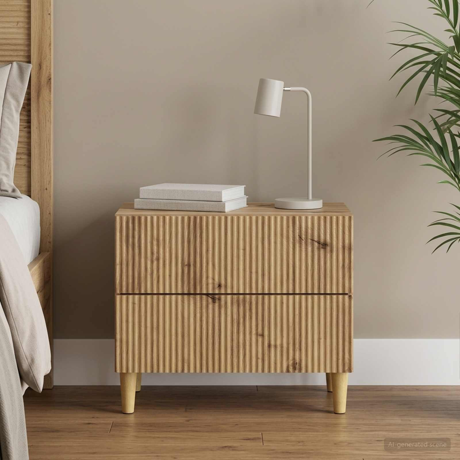 vidaXL Nachttisch Artisan-Eiche 62 x 34,5 x 48 cm Holzwerkstoff