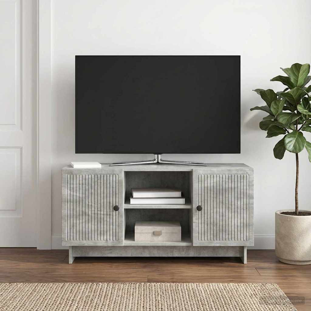 vidaXL TV-Schränk 102 x 34,5 x 50 cm Betongrau Holzwerkstoff