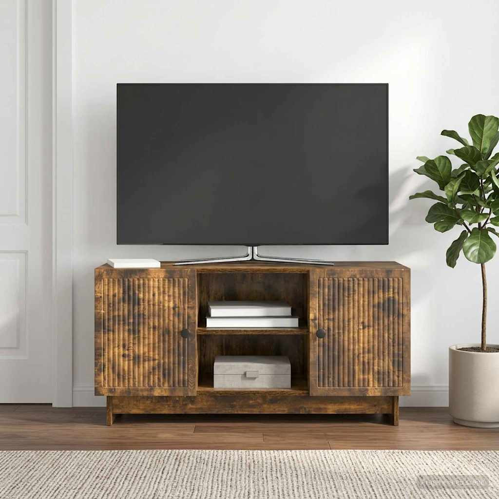 vidaXL TV-Schränk 102 x 34,5 x 50 cm Geräucherte Eiche Holzwerkstoff