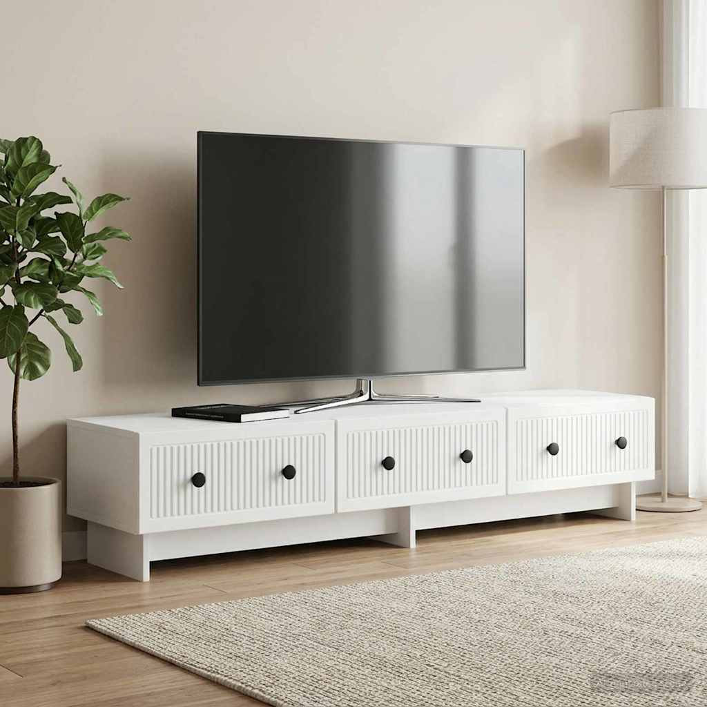 vidaXL TV-Schränk mit Schubladen Weiß 147 x 34,5 x 30 cm Holzwerkstoff