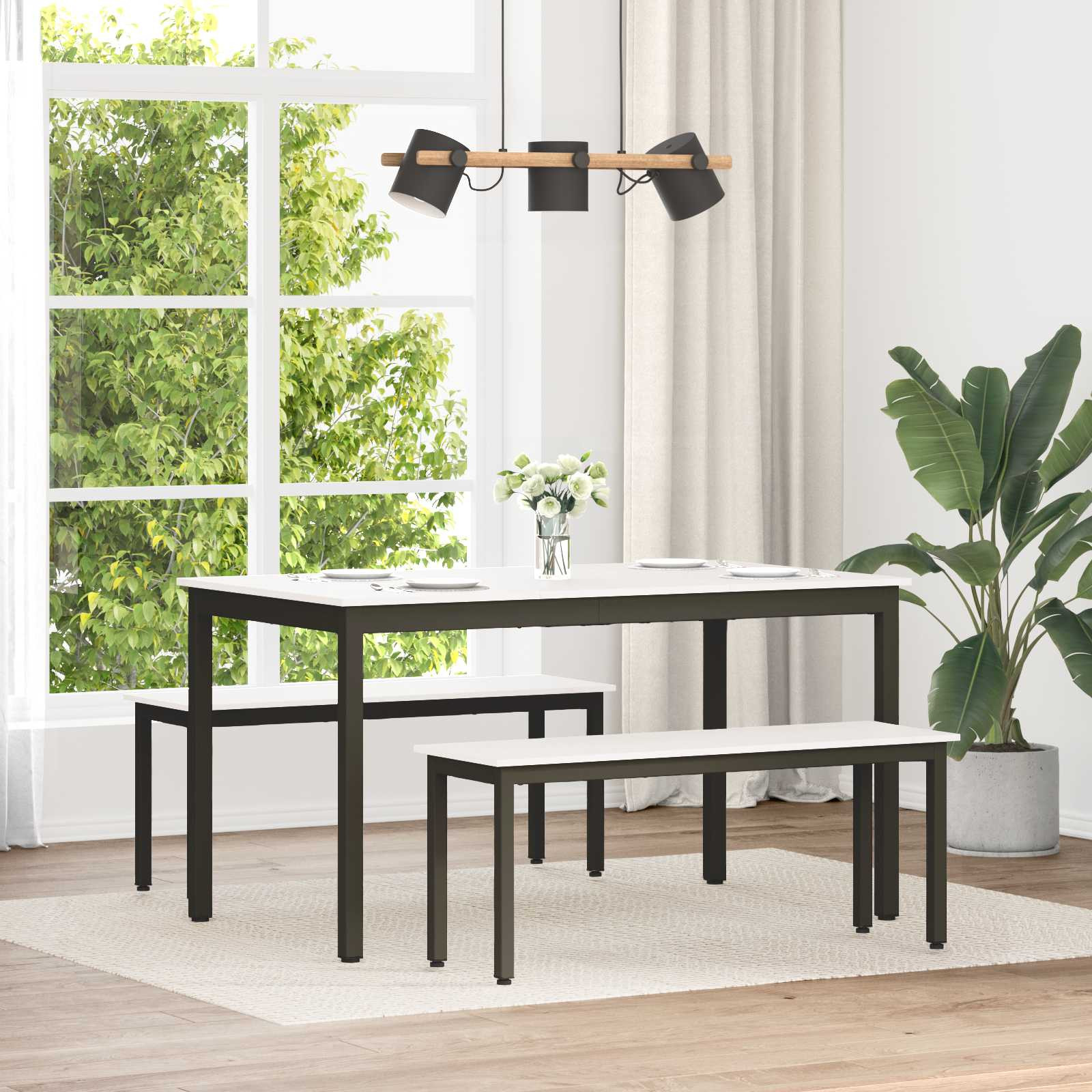 vidaXL Bank Weiß 110 x 35 x 45 cm Massives Kiefernholz