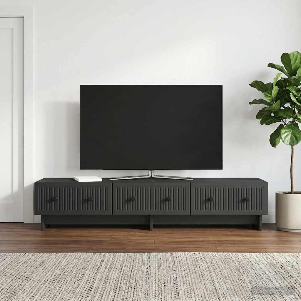 vidaXL TV-Schränk Schwarz 147 x 34,5 x 30 cm Holzwerkstoff