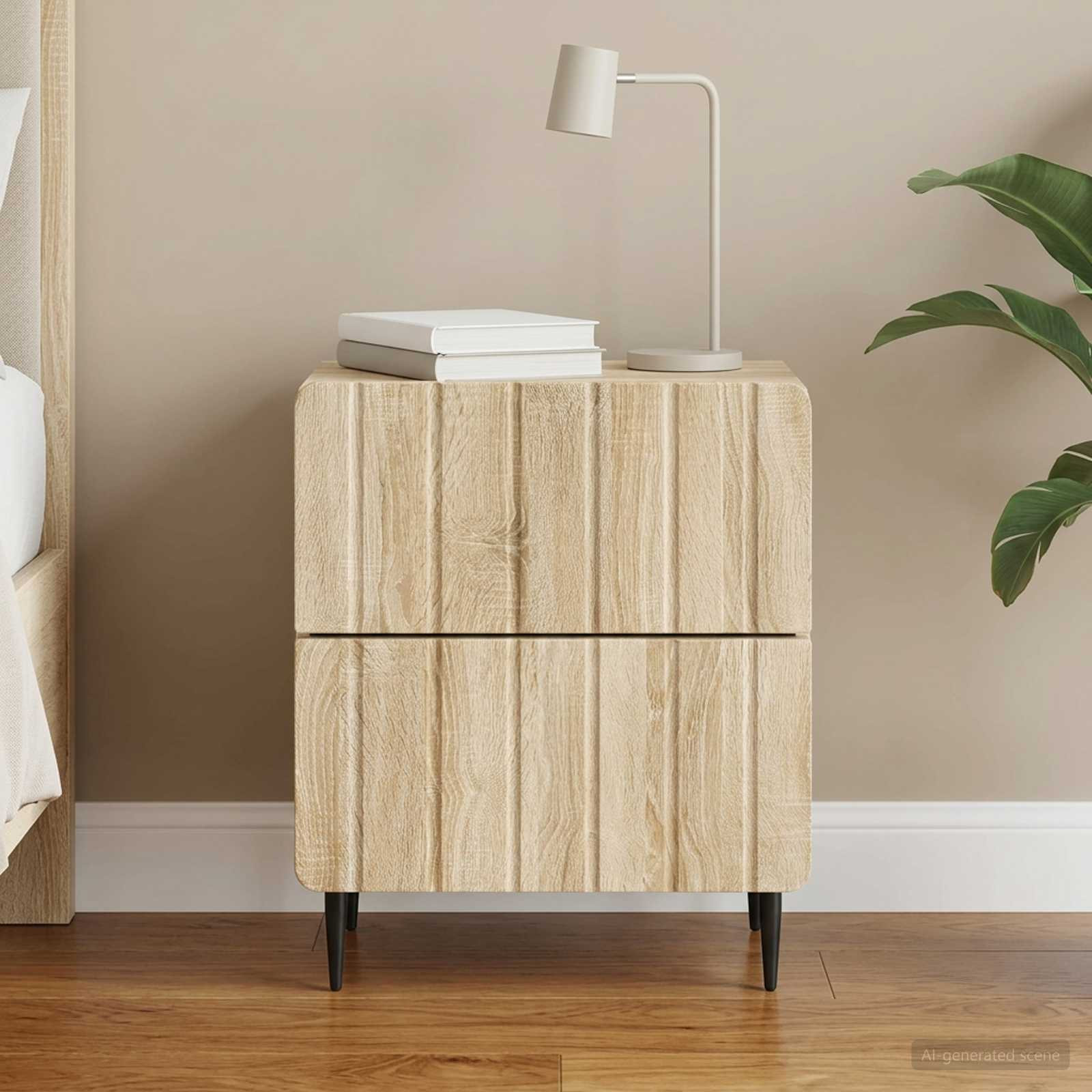 vidaXL Nachttisch Sonoma-Eiche 43 x 34,5 x 49,5 cm Holzwerkstoff