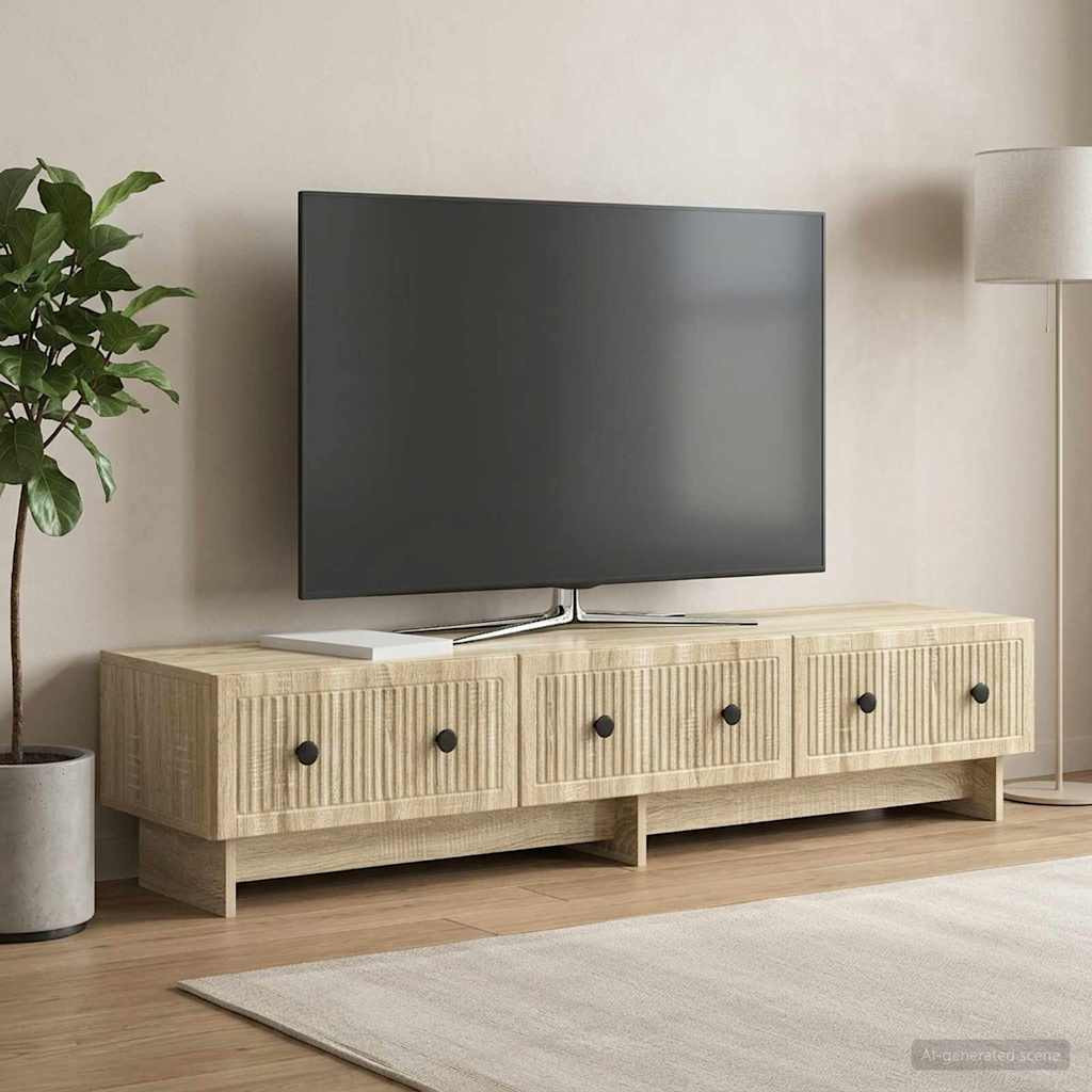 vidaXL TV-Schränk Sonoma-Eiche 147 x 34,5 x 30 cm Holzwerkstoff
