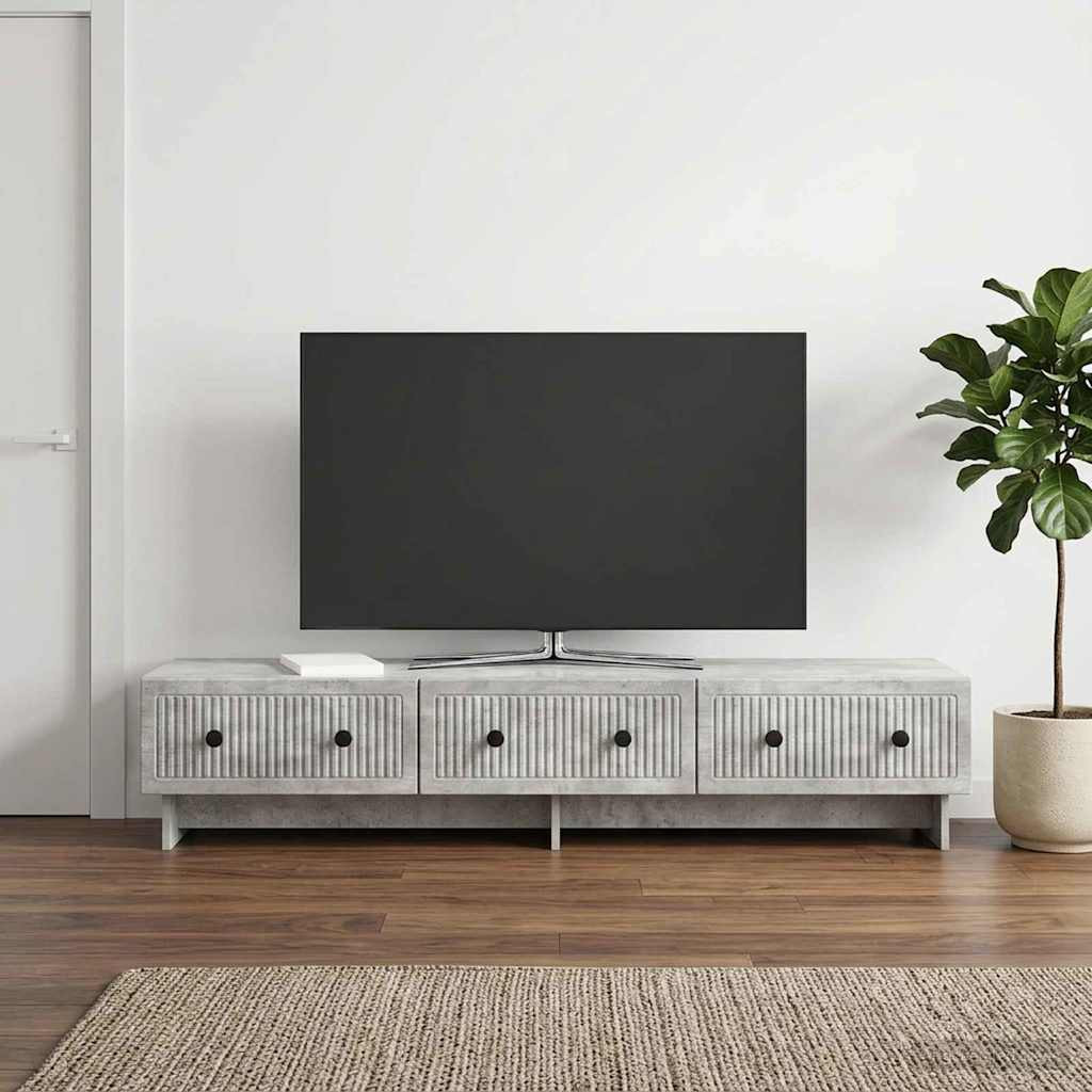 vidaXL TV-Schränk Betongrau 147 x 34,5 x 30 cm Holzwerkstoff