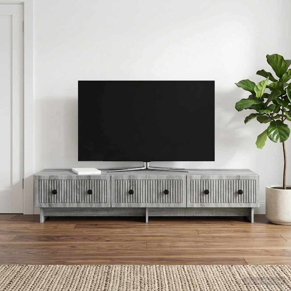 vidaXL TV-Schränk Graues Sonoma 147 x 34,5 x 30 cm Holzwerkstoff