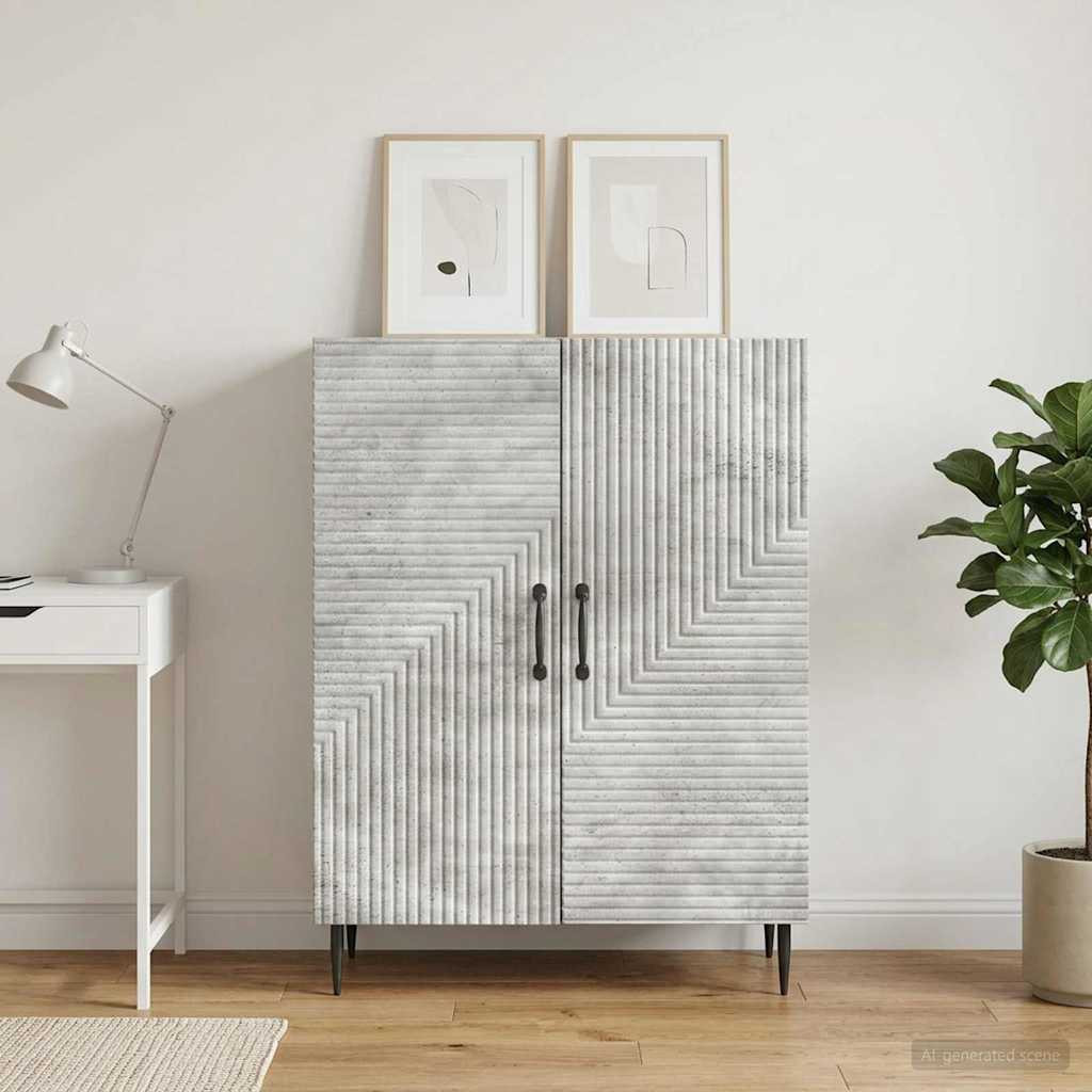 vidaXL Sideboard Betongrau 66 x 34,5 x 89,5 cm Holzwerkstoff
