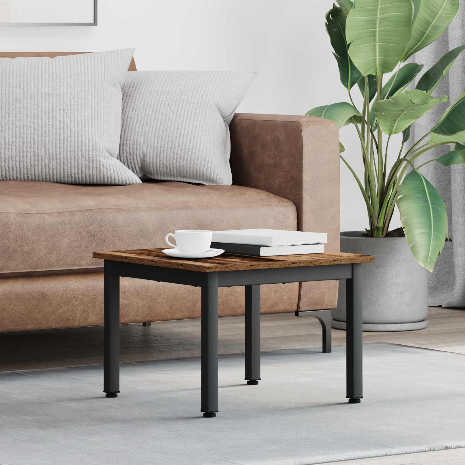 vidaXL Couchtisch Altholz 50 x 50 x 36 cm Holzwerkstoff