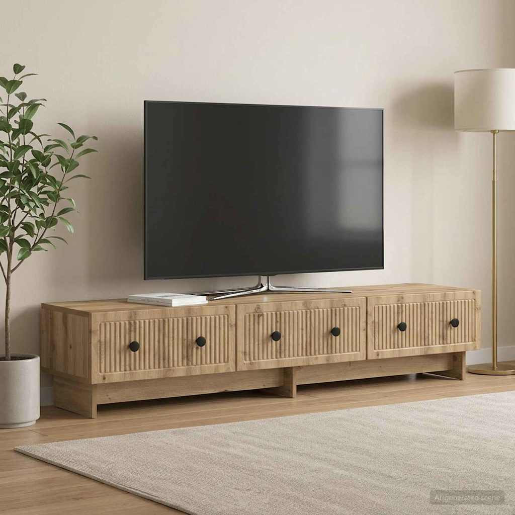 vidaXL TV-Schränk 147 x 34,5 x 30 cm Artisan-Eiche Holzwerkstoff