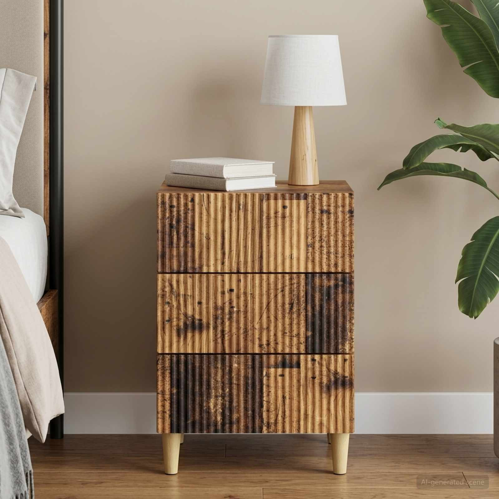 vidaXL Nachttisch Altholz 43 x 41 x 66,5 cm Holzwerkstoff