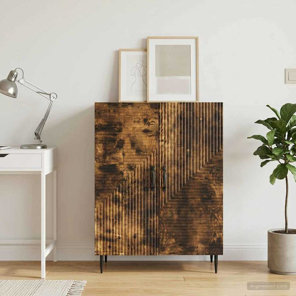 vidaXL Sideboard Geräucherte Eiche 66 x 34,5 x 89,5 cm Holzwerkstoff