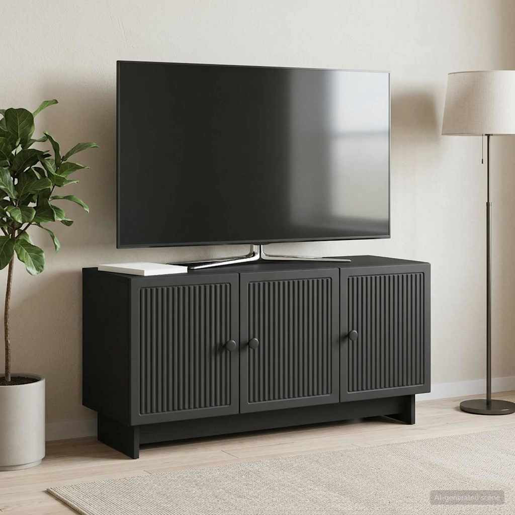 vidaXL TV-Schränk Schwarz 99 x 34,5 x 50 cm Holzwerkstoff