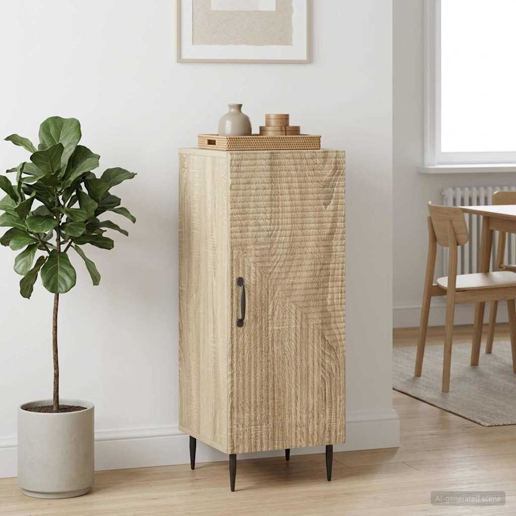 vidaXL Sideboard Sonoma-Eiche 33 x 34,5 x 89,5 cm Holzwerkstoff