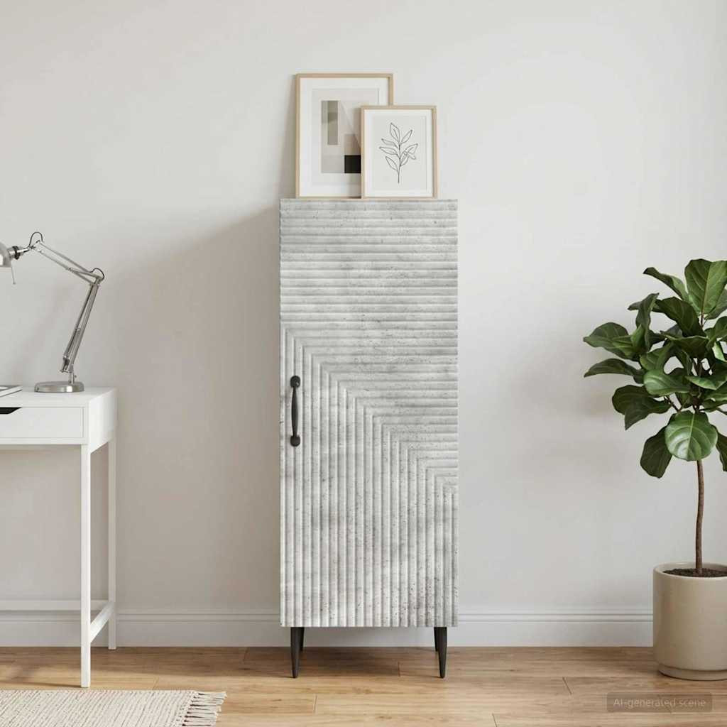 vidaXL Sideboard Betongrau 33 x 34,5 x 89,5 cm Holzwerkstoff