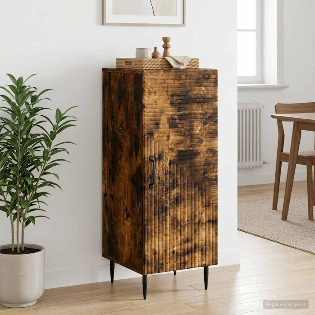 vidaXL Sideboard Geräucherte Eiche 33 x 34,5 x 89,5 cm Holzwerkstoff