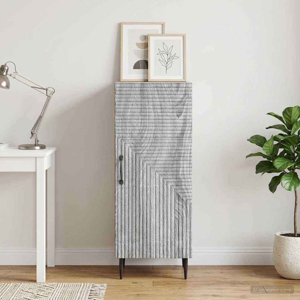 vidaXL Sideboard Graues Sonoma 33 x 34,5 x 89,5 cm Holzwerkstoff
