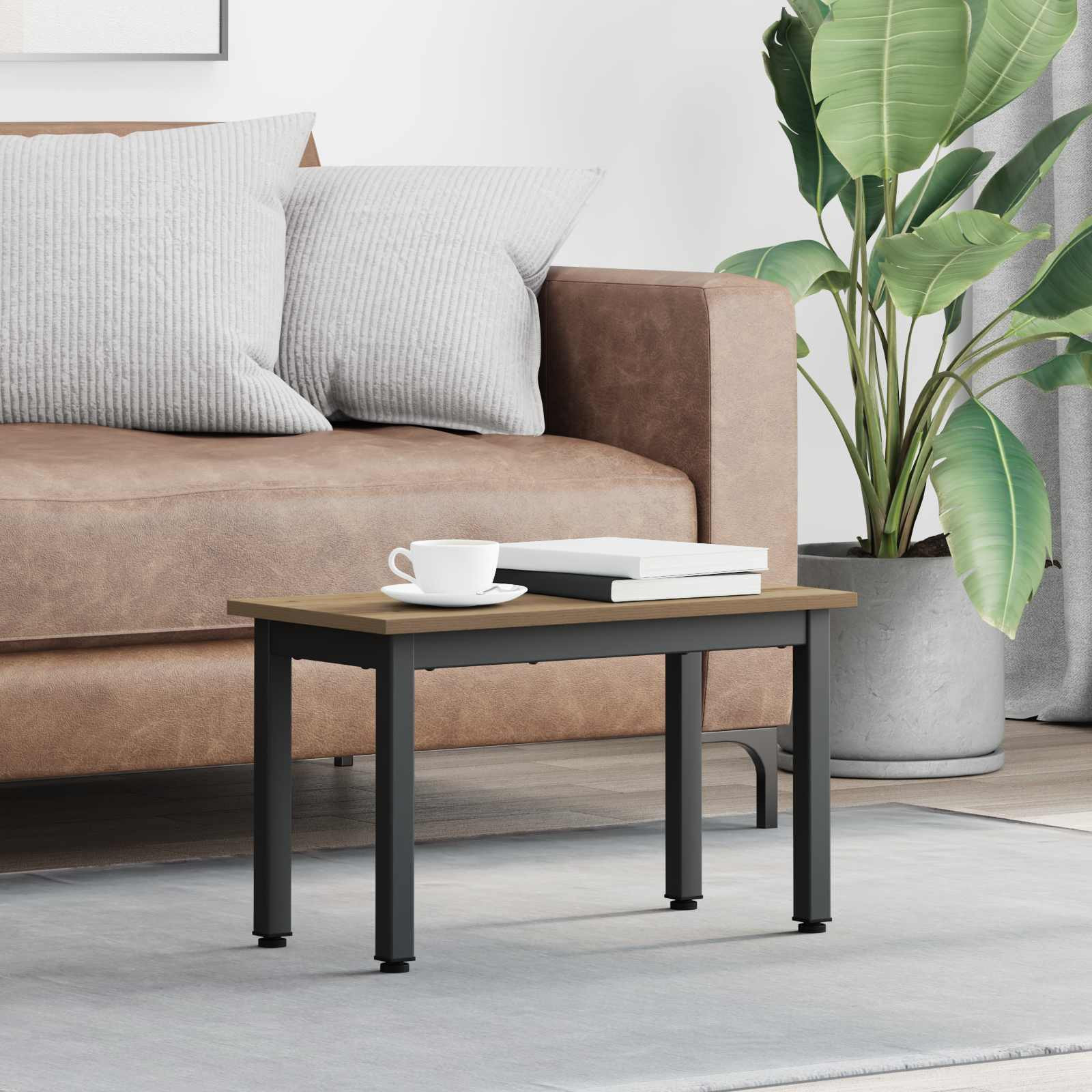 vidaXL Couchtisch Kunsthandwerk Eiche 60 x 30 x 36 cm Holzwerkstoff