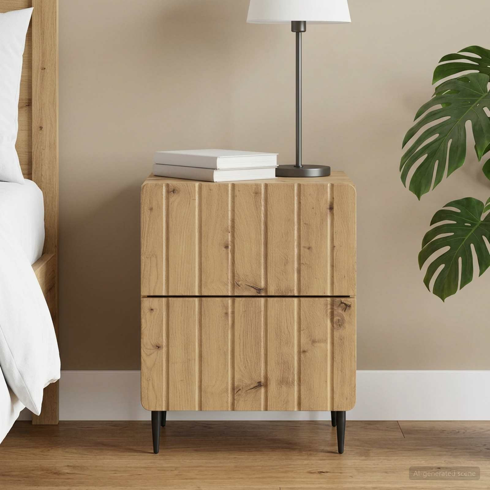 vidaXL Nachttisch Artisan-Eiche 43 x 34,5 x 49,5 cm Holzwerkstoff