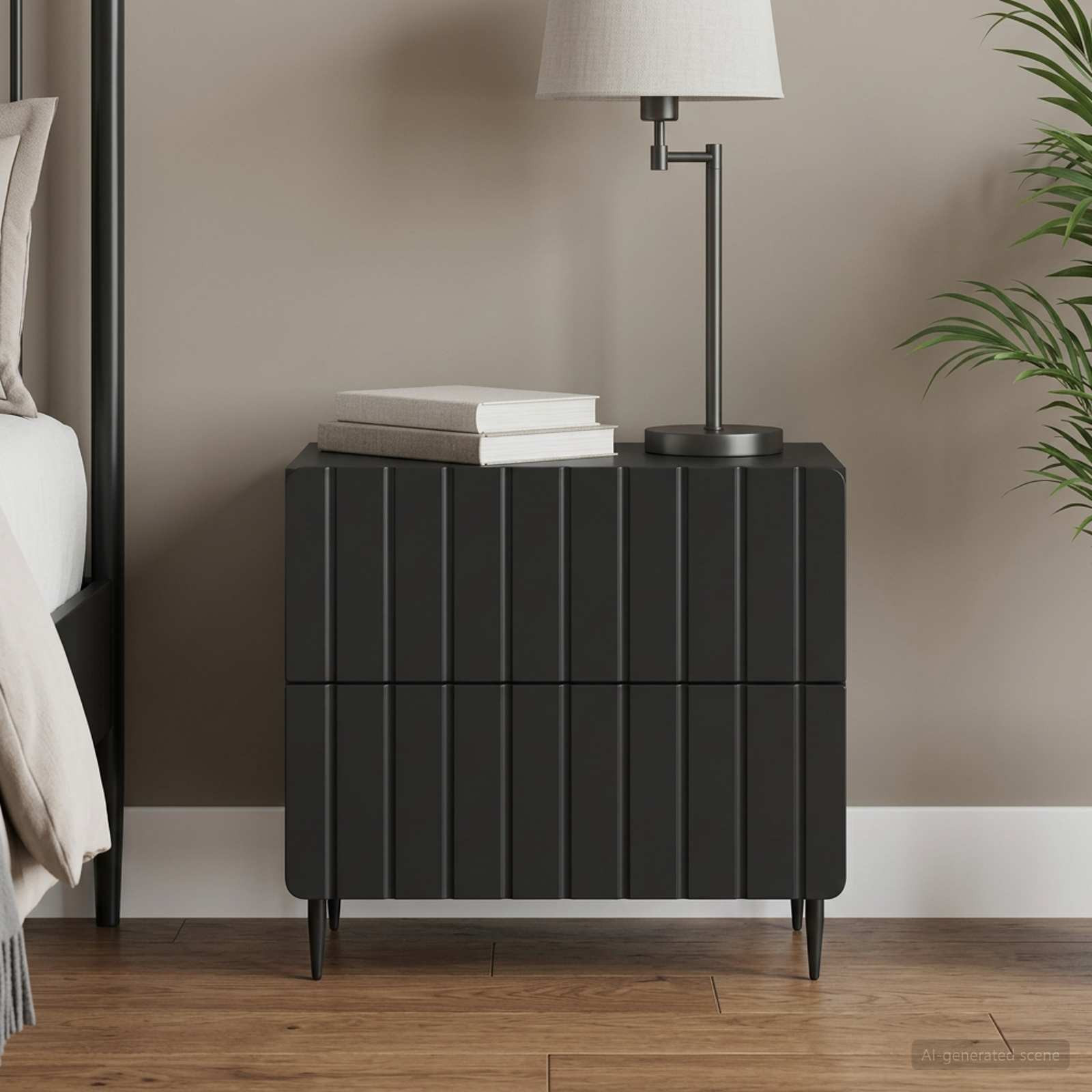 vidaXL Nachttisch Schwarz 62 x 34,5 x 49,5 cm Holzwerkstoff