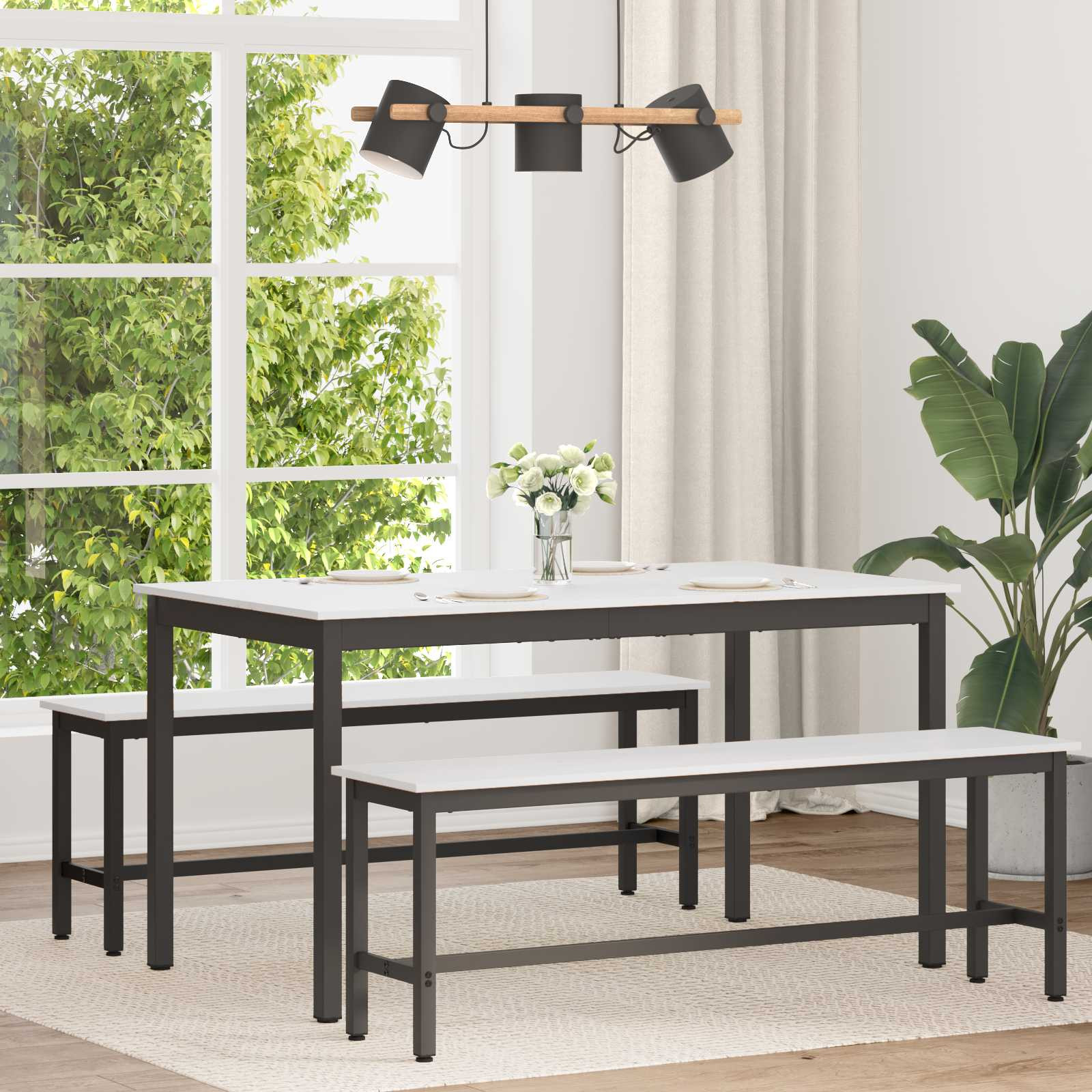 vidaXL Esstisch Weiß 140 x 80 x 75 cm Massives Kiefernholz
