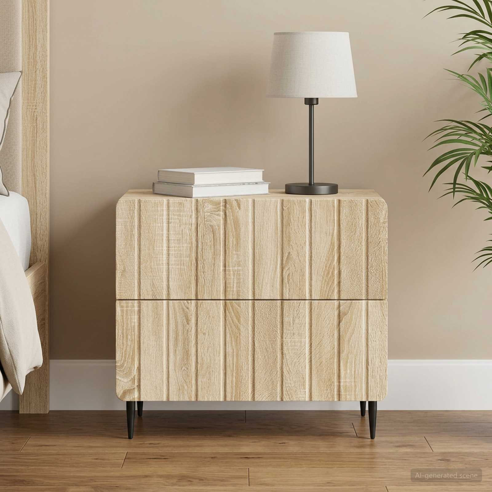 vidaXL Nachttisch Sonoma-Eiche 62 x 34,5 x 49,5 cm Holzwerkstoff