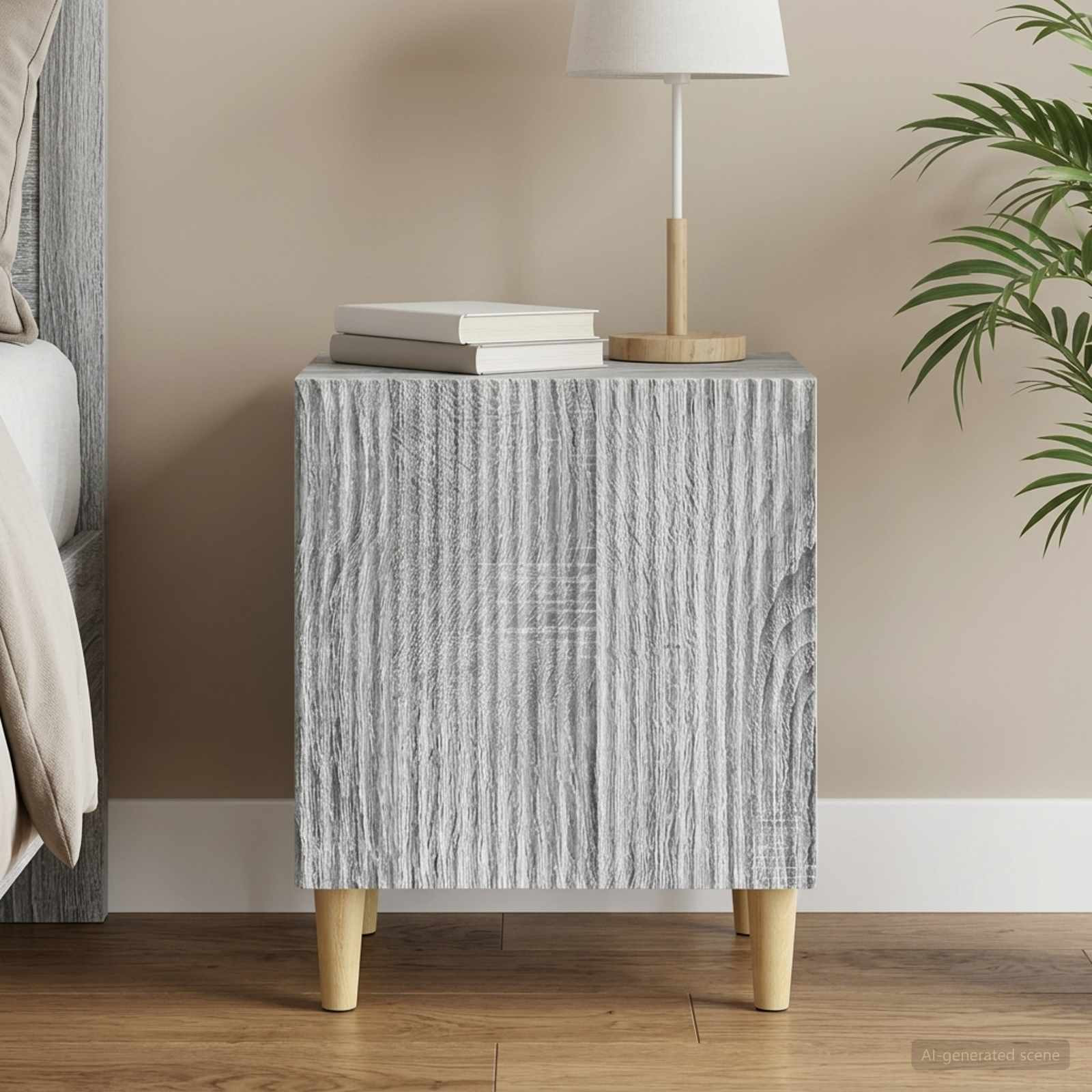 vidaXL Nachttisch Graues Sonoma 43 x 34,5 x 50 cm Holzwerkstoff