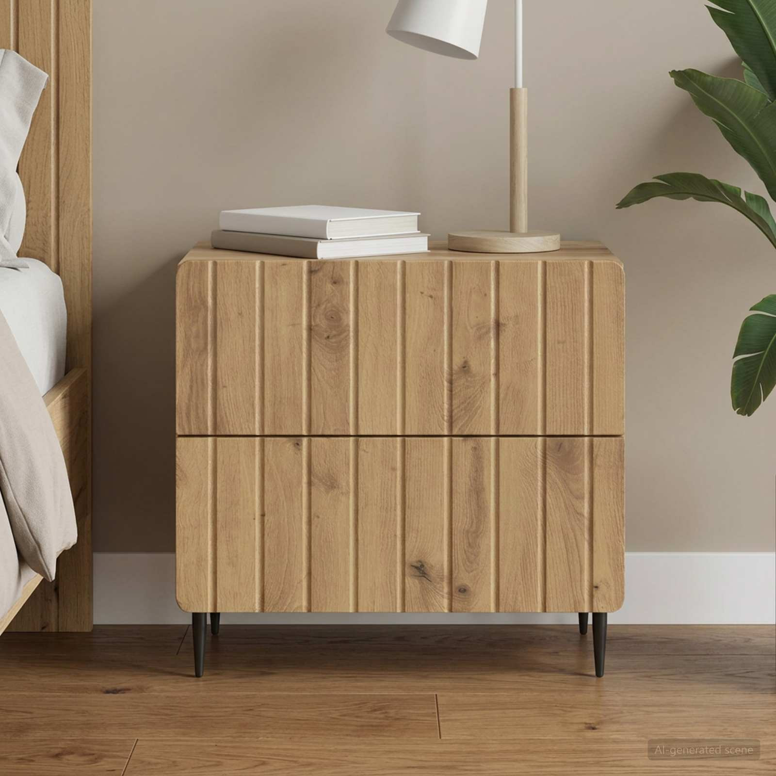 vidaXL Nachttisch Artisan-Eiche 62 x 34,5 x 49,5 cm Holzwerkstoff