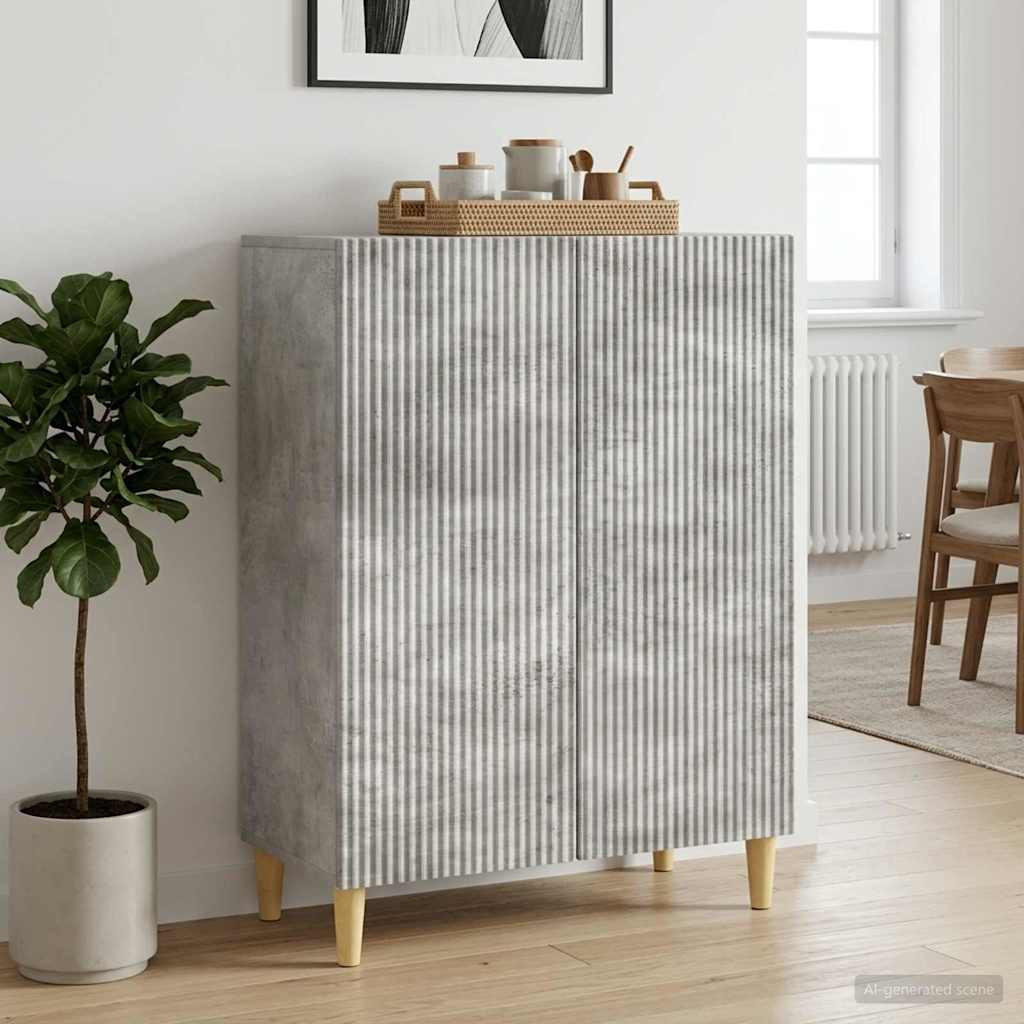 vidaXL Sideboard Betongrau 66 x 34,5 x 90 cm Holzwerkstoff